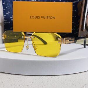 P85 Louis Vuitton 2026 LV New Frameless Beveled Sunglasses Small Square Frame Trendy Glasses Popular Style Unique Sunglasses